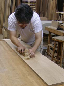 橋本裕 工房 無垢材 カンナ