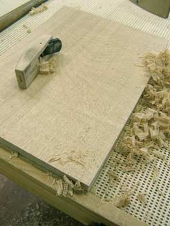 椅子座面 無垢材 カンナ