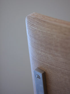 Norito Chair ノリト・チェアー 背 ナラ柾目 無垢材 ステンレス