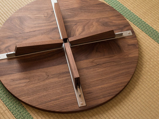 TataMaru タタマル ちゃぶ台 無垢材 折りたたみ構造 ステンレス