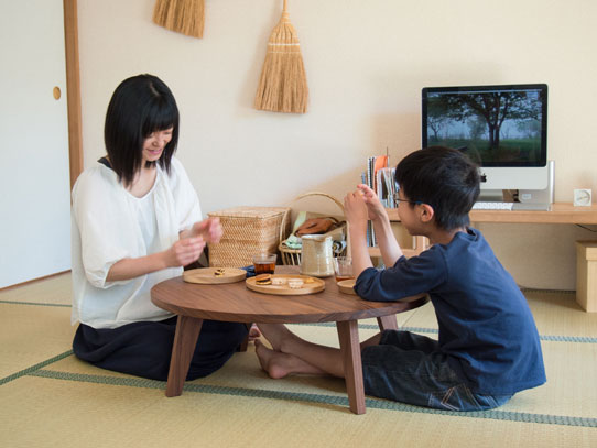 TataMaru タタマル ちゃぶ台 無垢材 折りたたみ構造 ステンレス