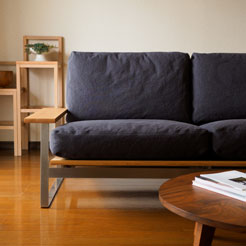 Minato Sofa ミナトソファー 倉敷帆布 羽毛クッション
