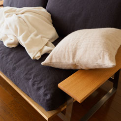 Minato Sofa ミナトソファー 倉敷帆布 羽毛クッション