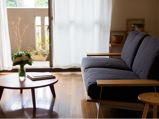 Minato Sofa ミナトソファー 倉敷帆布 羽毛クッション