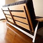 Minato Sofa ミナトソファー 無垢材 倉敷帆布 ステンレス 羽毛クッション