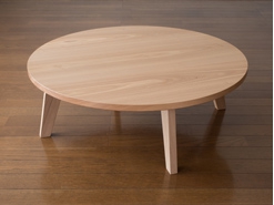 TataMaru タタマル ちゃぶ台 無垢タモ材 折りたたみ構造 ステンレス